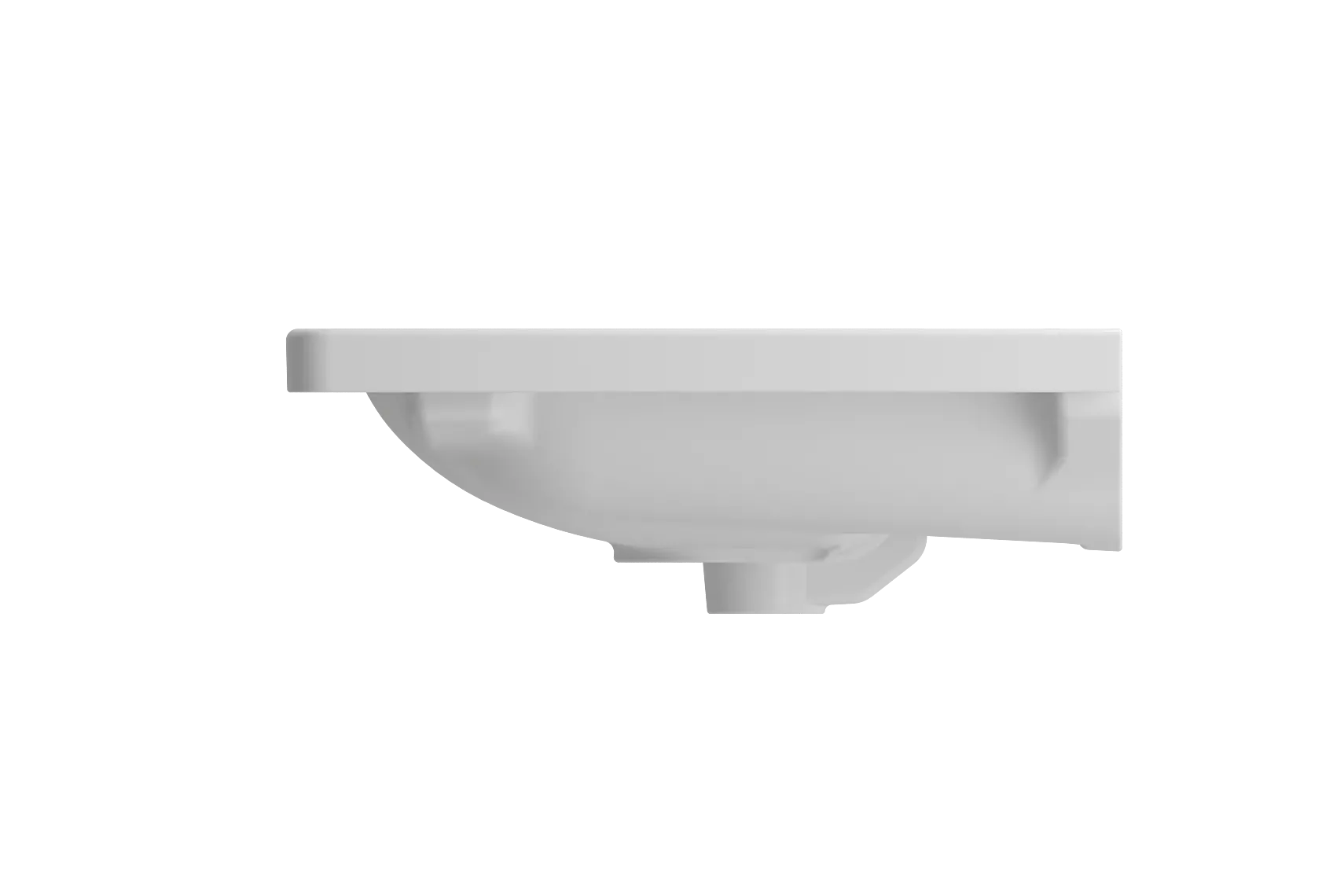 BOCCHI Taormina 34" Rectangle Wallmount Fireclay Bathroom Sink, Matte White, 3 Faucet Hole, 1008-002-0127