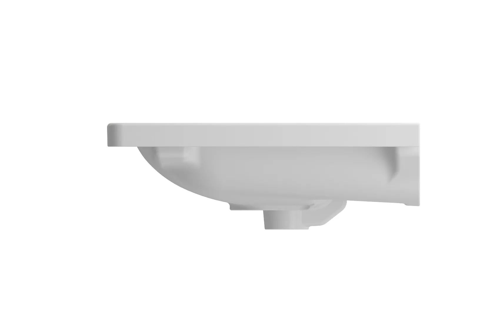 BOCCHI Taormina 34" Rectangle Wallmount Fireclay Bathroom Sink, Matte White, 3 Faucet Hole, 1008-002-0127