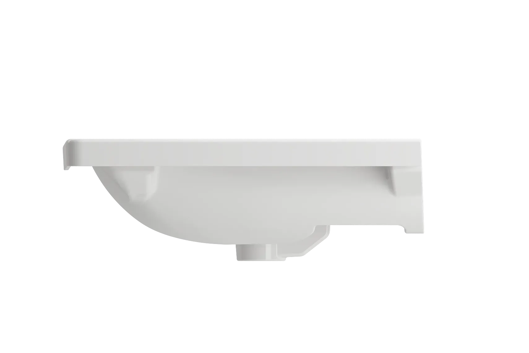 BOCCHI Taormina 26" Rectangle Wallmount Fireclay Bathroom Sink, White, Single Faucet Hole, 1007-001-0126