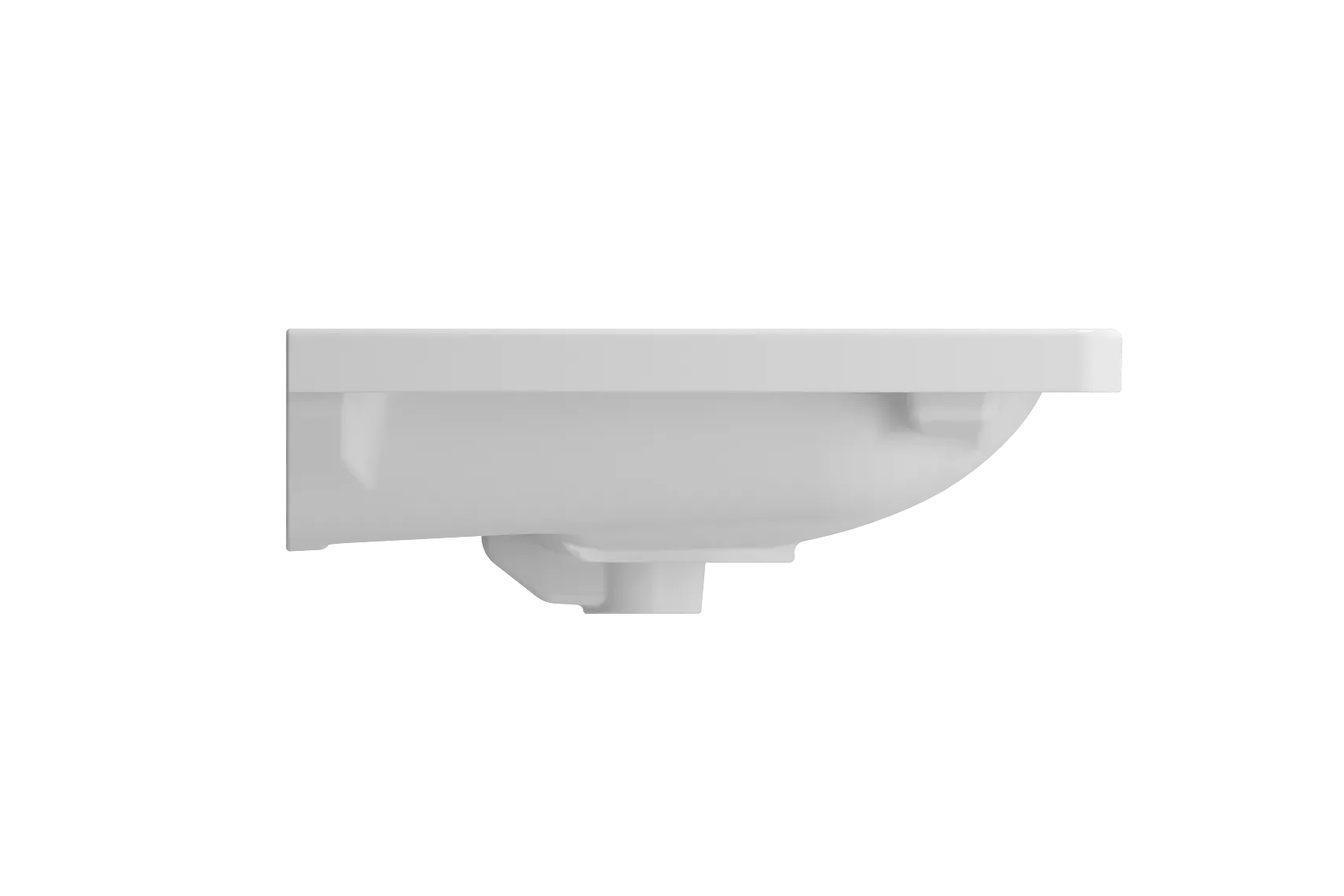 BOCCHI Taormina 34" Rectangle Wallmount Fireclay Bathroom Sink, Matte White, Single Faucet Hole, 1008-002-0126