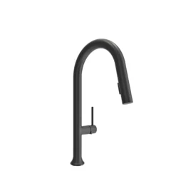BOCCHI Tronto 1.75 GPM Brass Kitchen Faucet, Modern, Matte Black, 2026 0001 MB