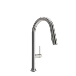 BOCCHI Tronto 1.75 GPM Brass Kitchen Faucet, Modern, Stainless Steel, 2026 0001 SS