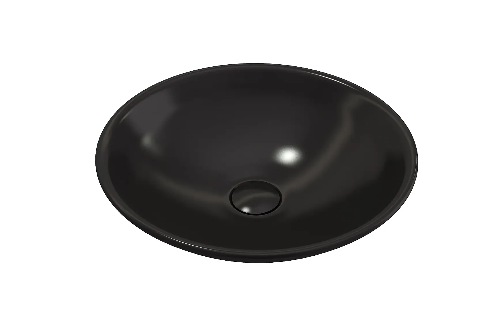 BOCCHI Venezia 16" Round Vessel Fireclay Bathroom Sink, Matte Black, 1120-004-0125