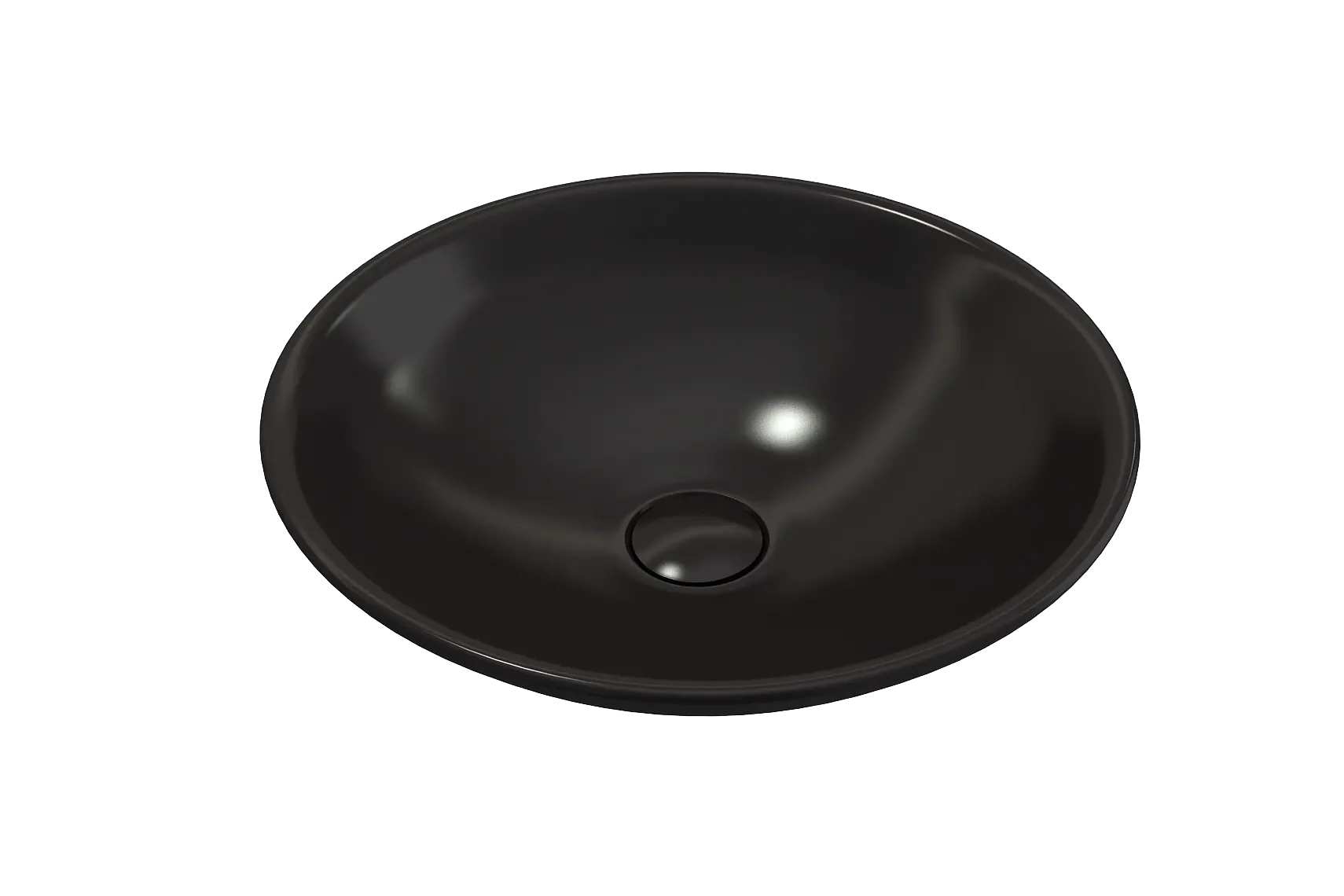 BOCCHI Venezia 16" Round Vessel Fireclay Bathroom Sink, Matte Black, 1120-004-0125