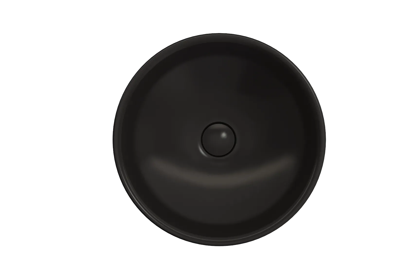 BOCCHI Venezia 16" Round Vessel Fireclay Bathroom Sink, Matte Black, 1120-004-0125