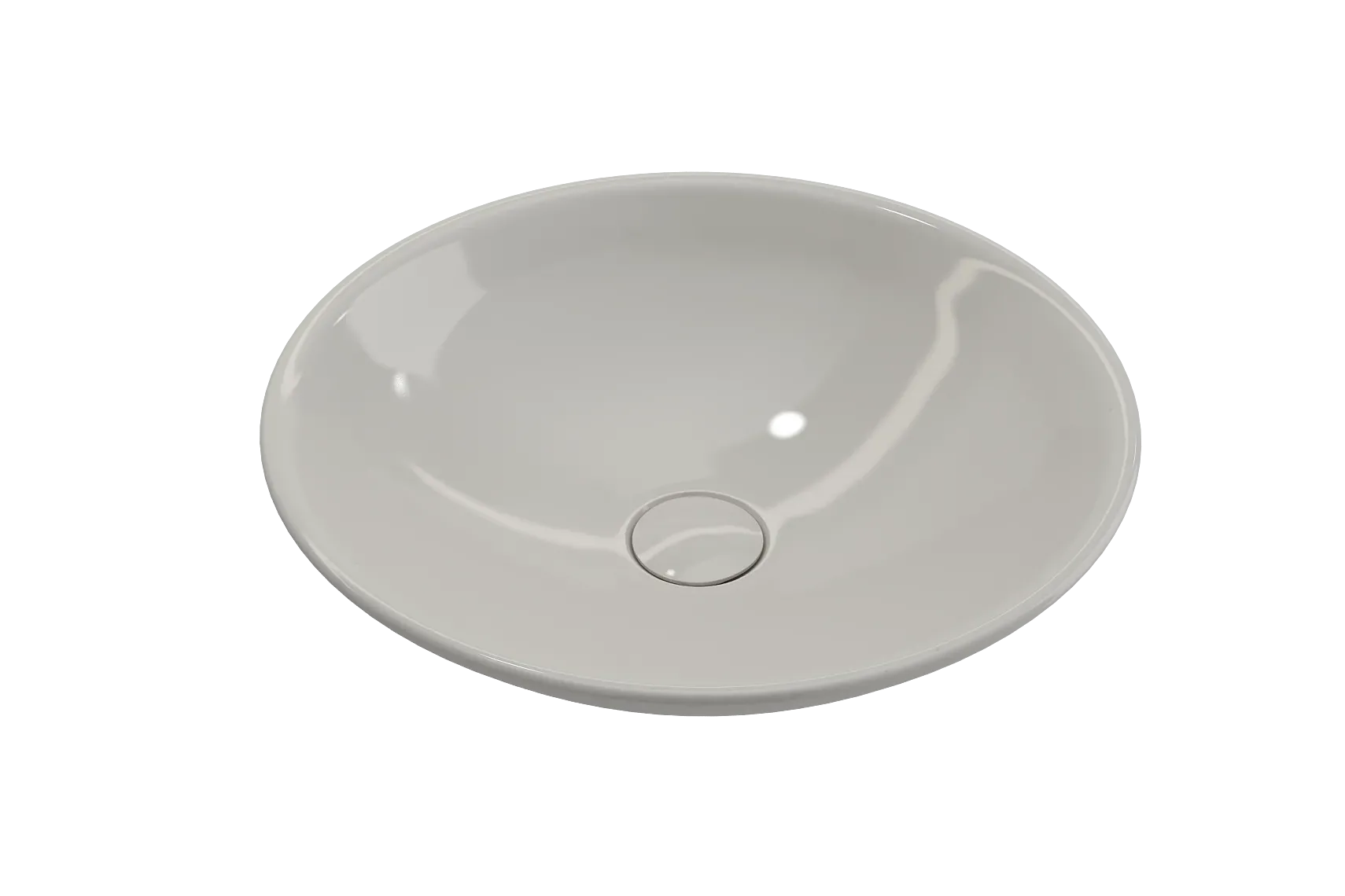 BOCCHI Venezia 16" Round Vessel Fireclay Bathroom Sink, Biscuit, 1120-014-0125