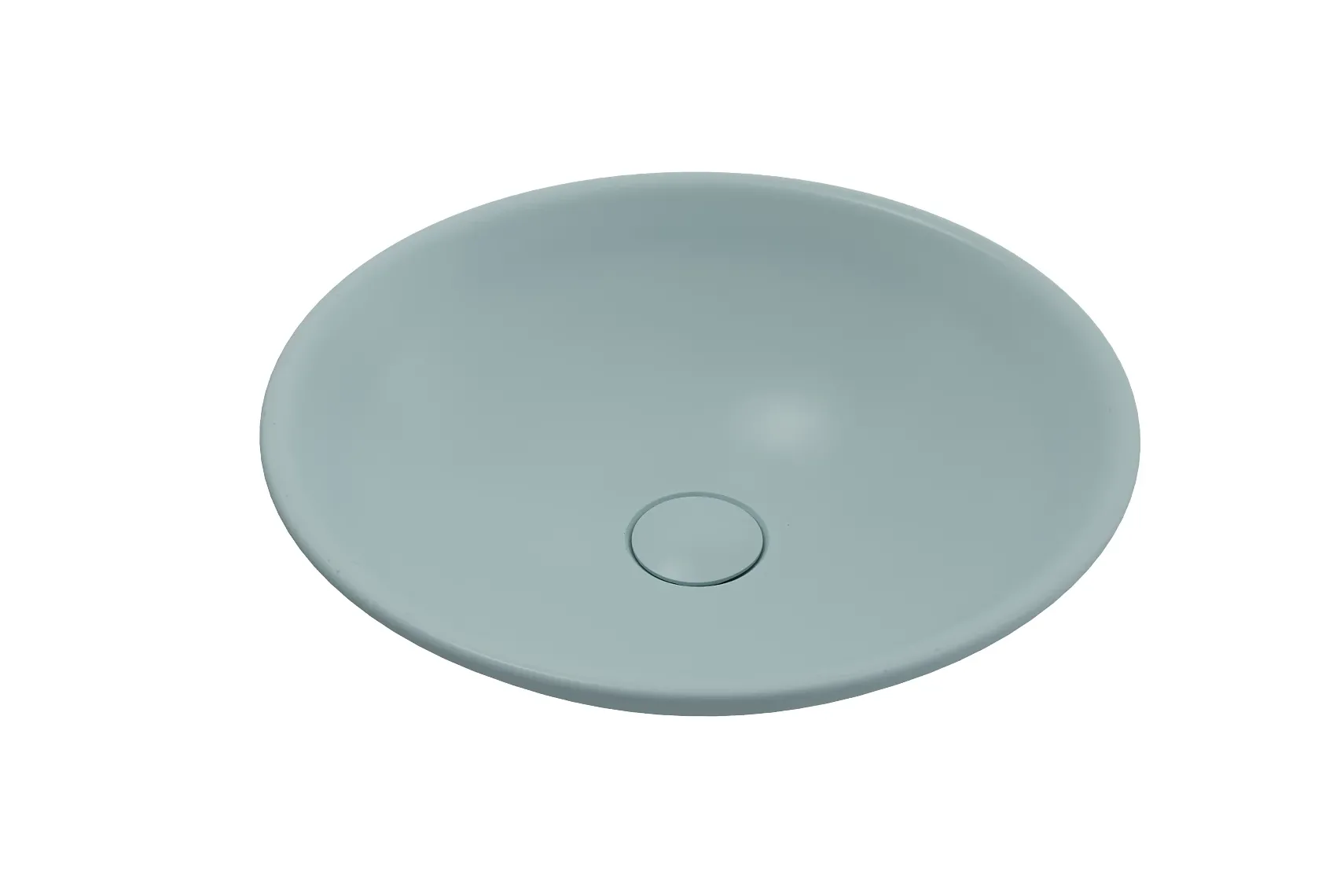 BOCCHI Venezia 16" Round Vessel Fireclay Bathroom Sink, Matte Ice Blue, 1120-029-0125