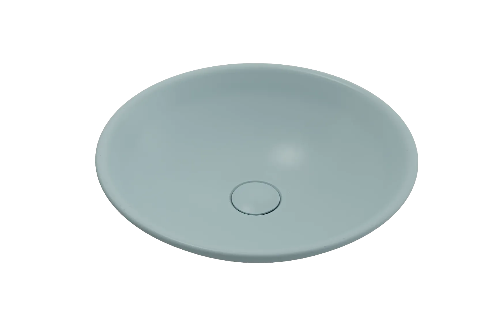 BOCCHI Venezia 16" Round Vessel Fireclay Bathroom Sink, Matte Ice Blue, 1120-029-0125