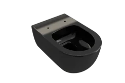 BOCCHI Vettore Wall-Hung Toilet Bowl in Black, 1416-005-0129