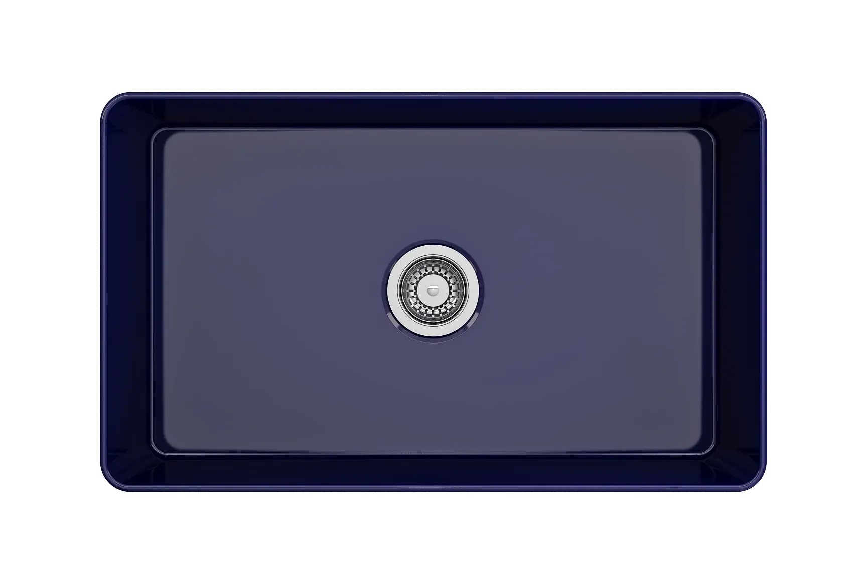 BOCCHI Aderci Ultra-Slim 30" Fireclay Farmhouse Sink, Sapphire Blue, 1481-010-0120