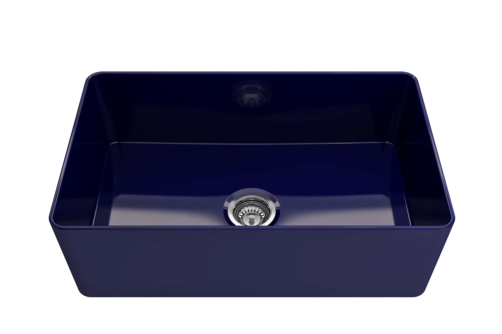 BOCCHI Aderci Ultra-Slim 30" Fireclay Farmhouse Sink, Sapphire Blue, 1481-010-0120