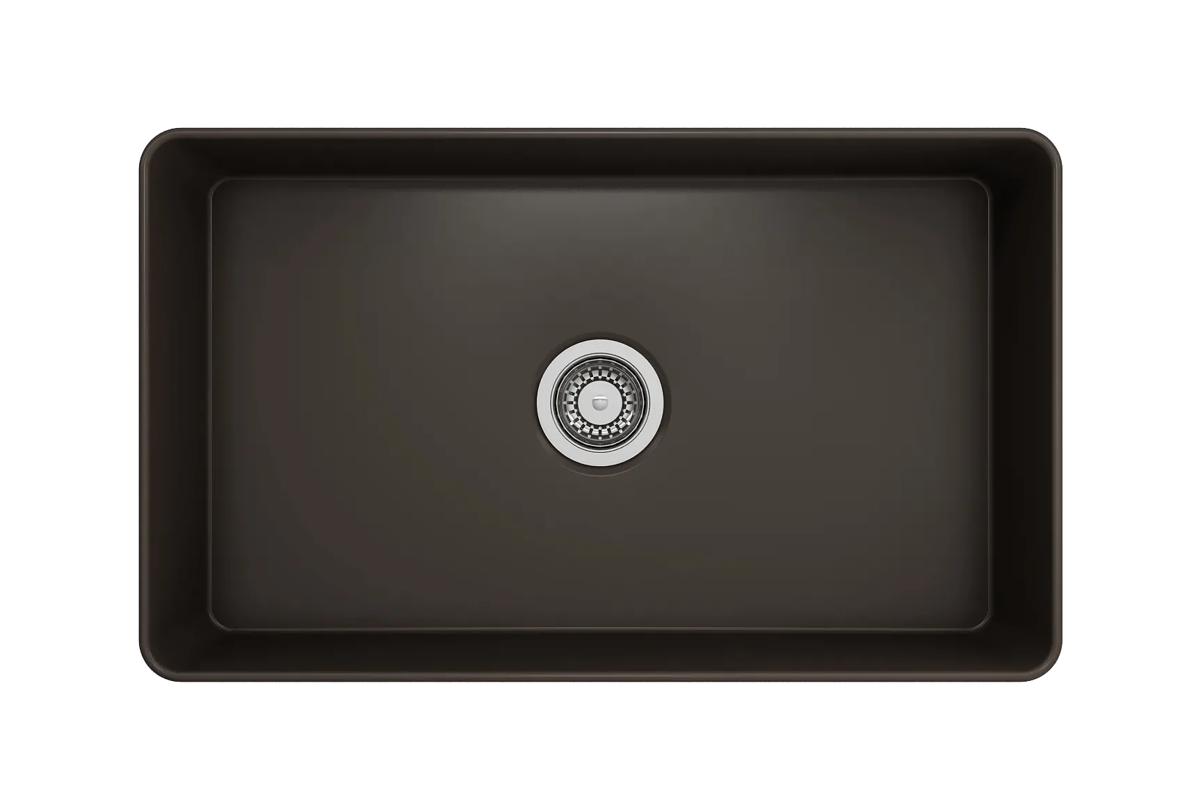BOCCHI Aderci Ultra-Slim 30" Fireclay Farmhouse Sink, Matte Brown, 1481-025-0120