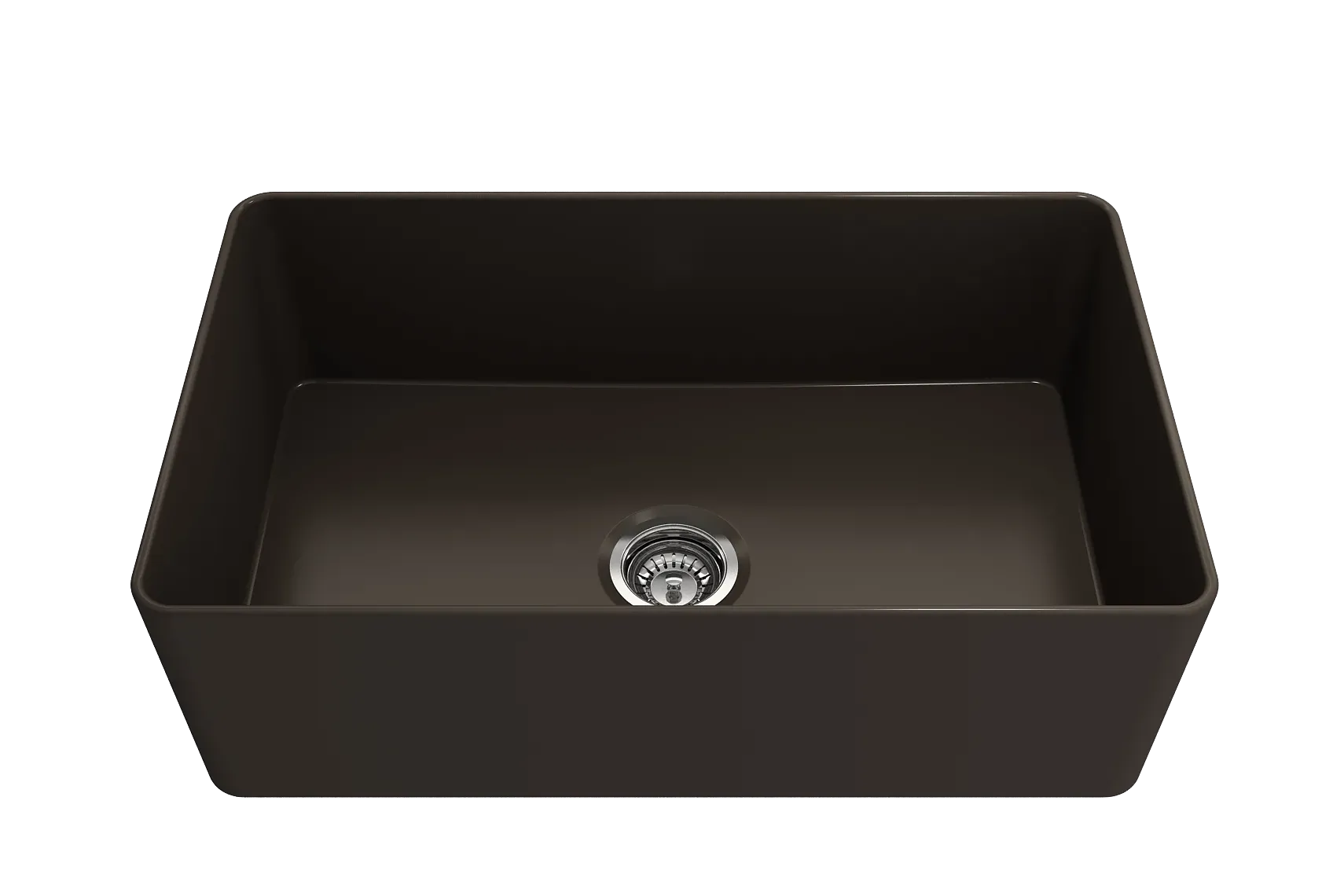 BOCCHI Aderci Ultra-Slim 30" Fireclay Farmhouse Sink, Matte Brown, 1481-025-0120