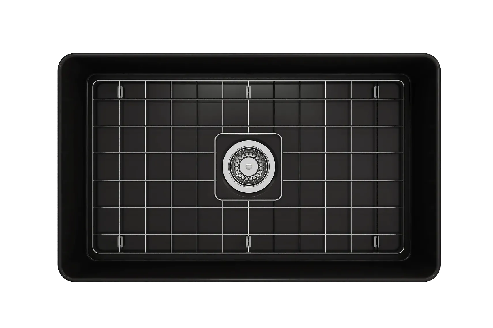 BOCCHI Aderci Ultra-Slim 30" Fireclay Farmhouse Sink, Matte Black, 1481-004-0120