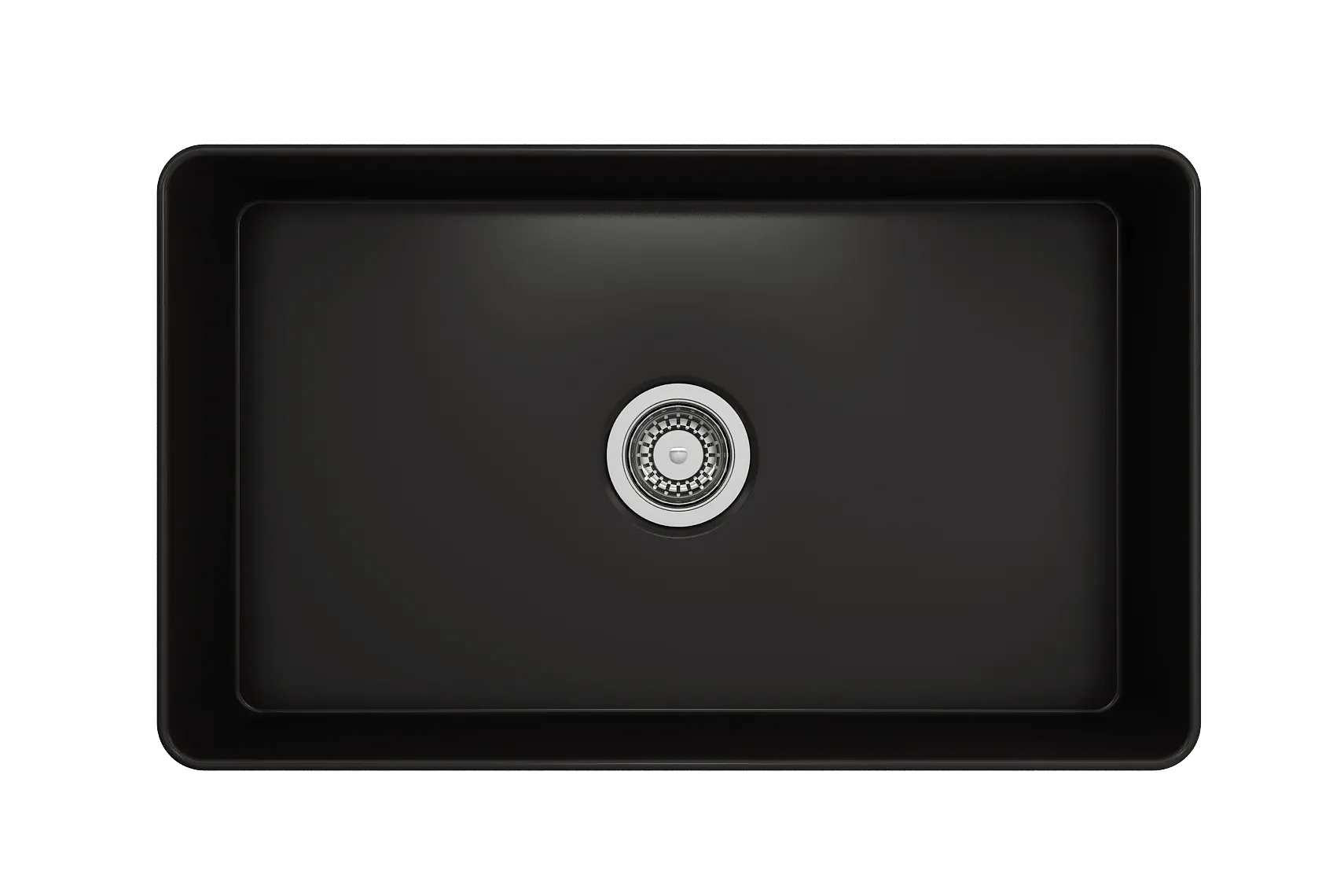 BOCCHI Aderci Ultra-Slim 30" Fireclay Farmhouse Sink, Matte Black, 1481-004-0120