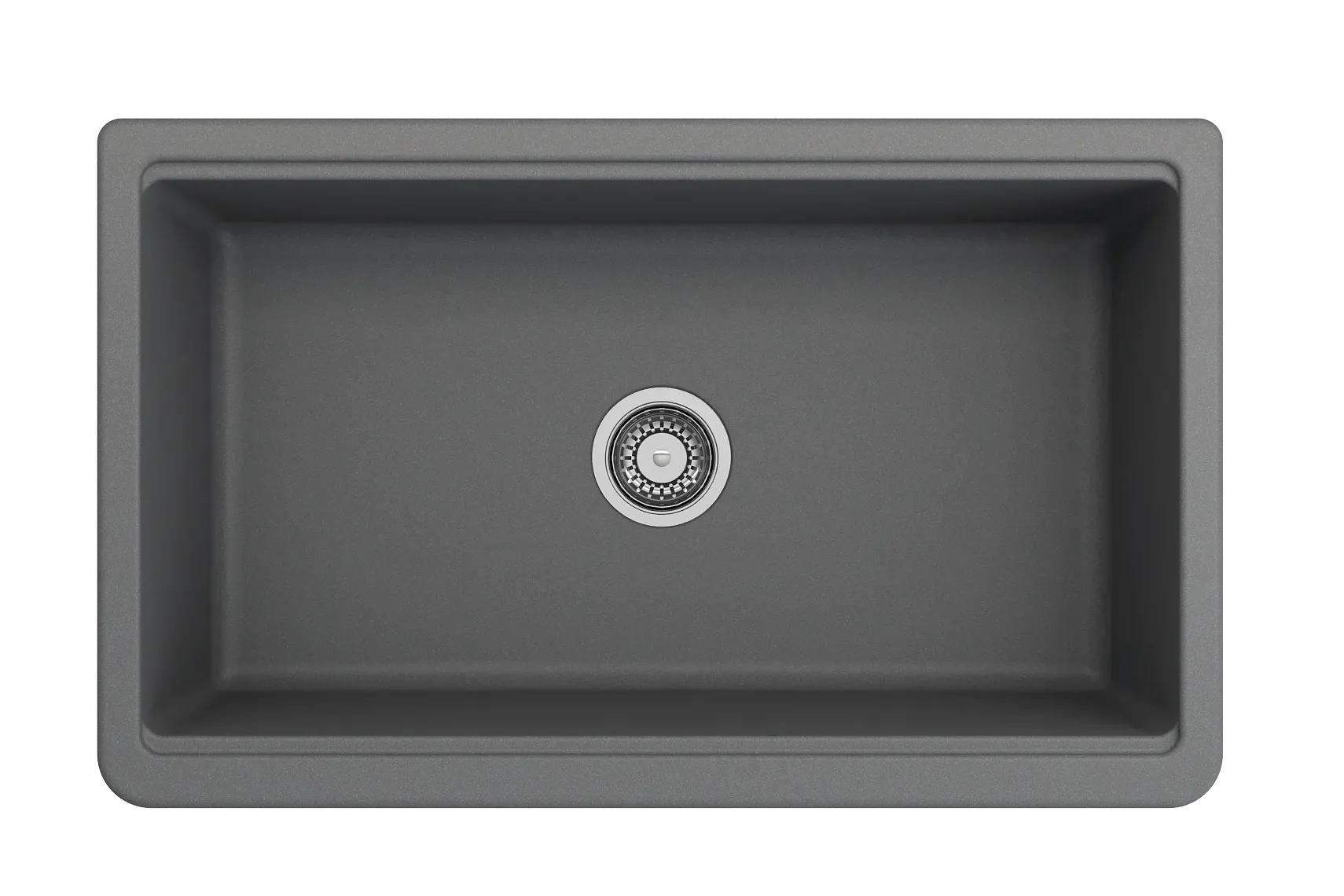BOCCHI Arona 33" Composite Granite Workstation Farmhouse Sink with Accessories, Concrete Gray, 1600-506-0120