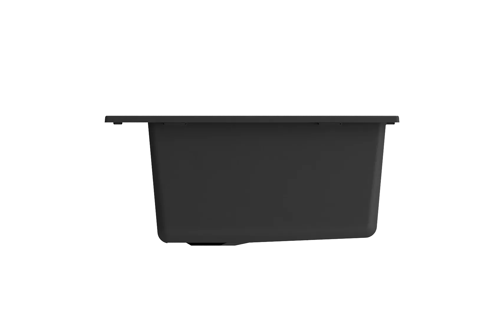 BOCCHI Campino Uno 27" Dual Mount Granite Kitchen Sink Kit, Matte Black, 1634-504-0126
