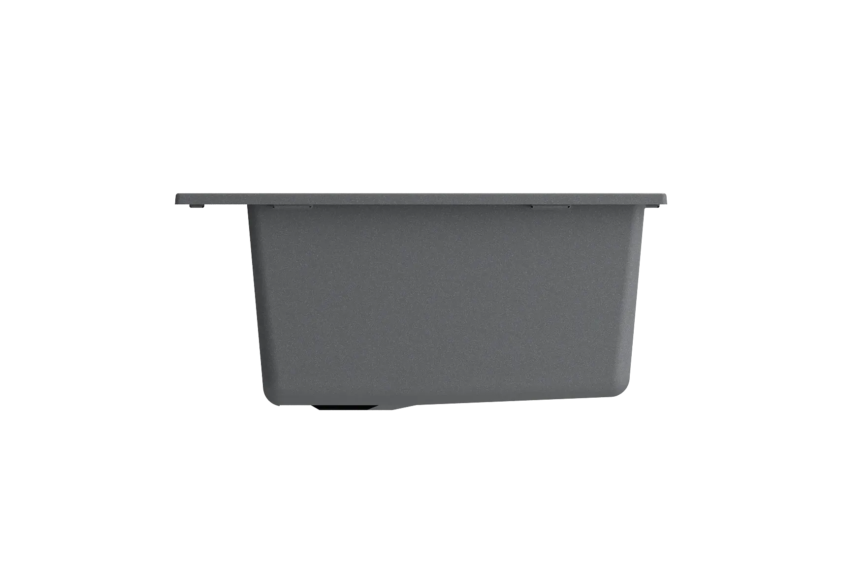 BOCCHI Campino Uno 27" Dual Mount Granite Kitchen Sink Kit, Concrete Gray, 1634-506-0126