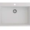 BOCCHI Campino Uno 27" Dual Mount Granite Kitchen Sink Kit, Milk White, 1634-507-0126