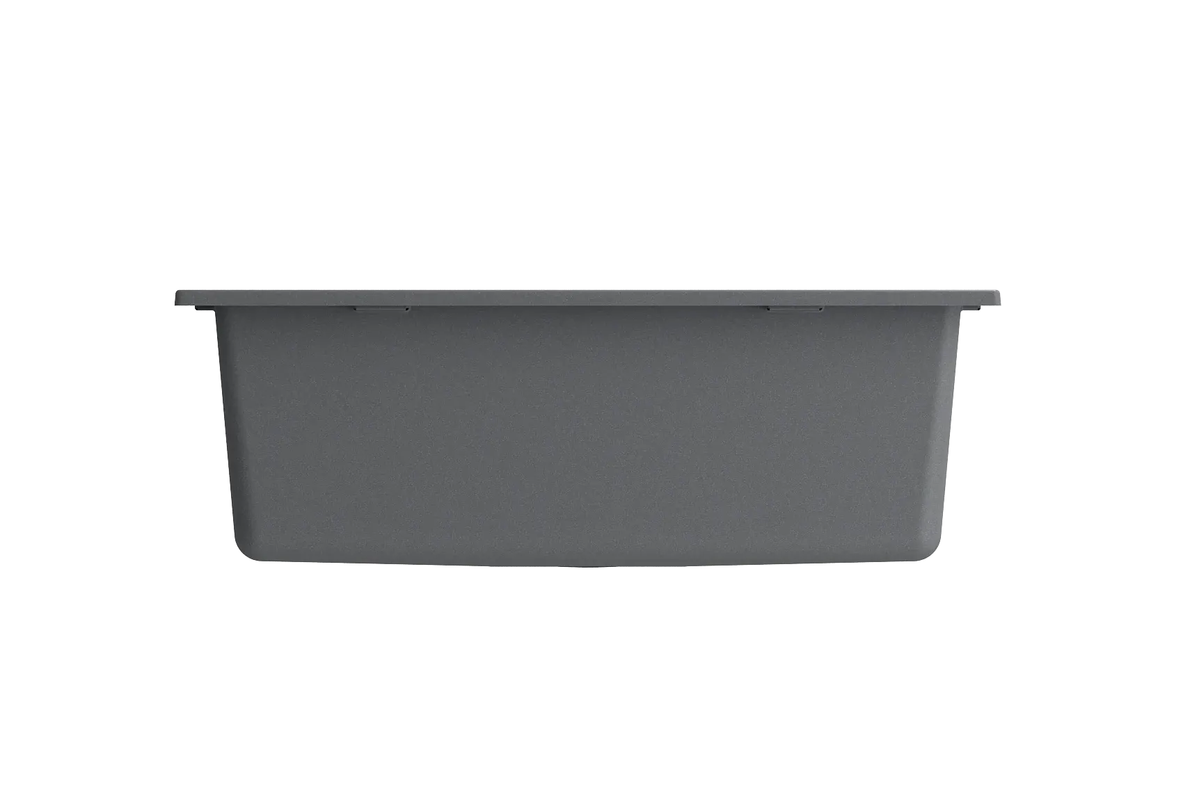 BOCCHI Campino Uno 24" Dual Mount Composite Granite Kitchen Sink, Concrete Gray, 1606-506-0126
