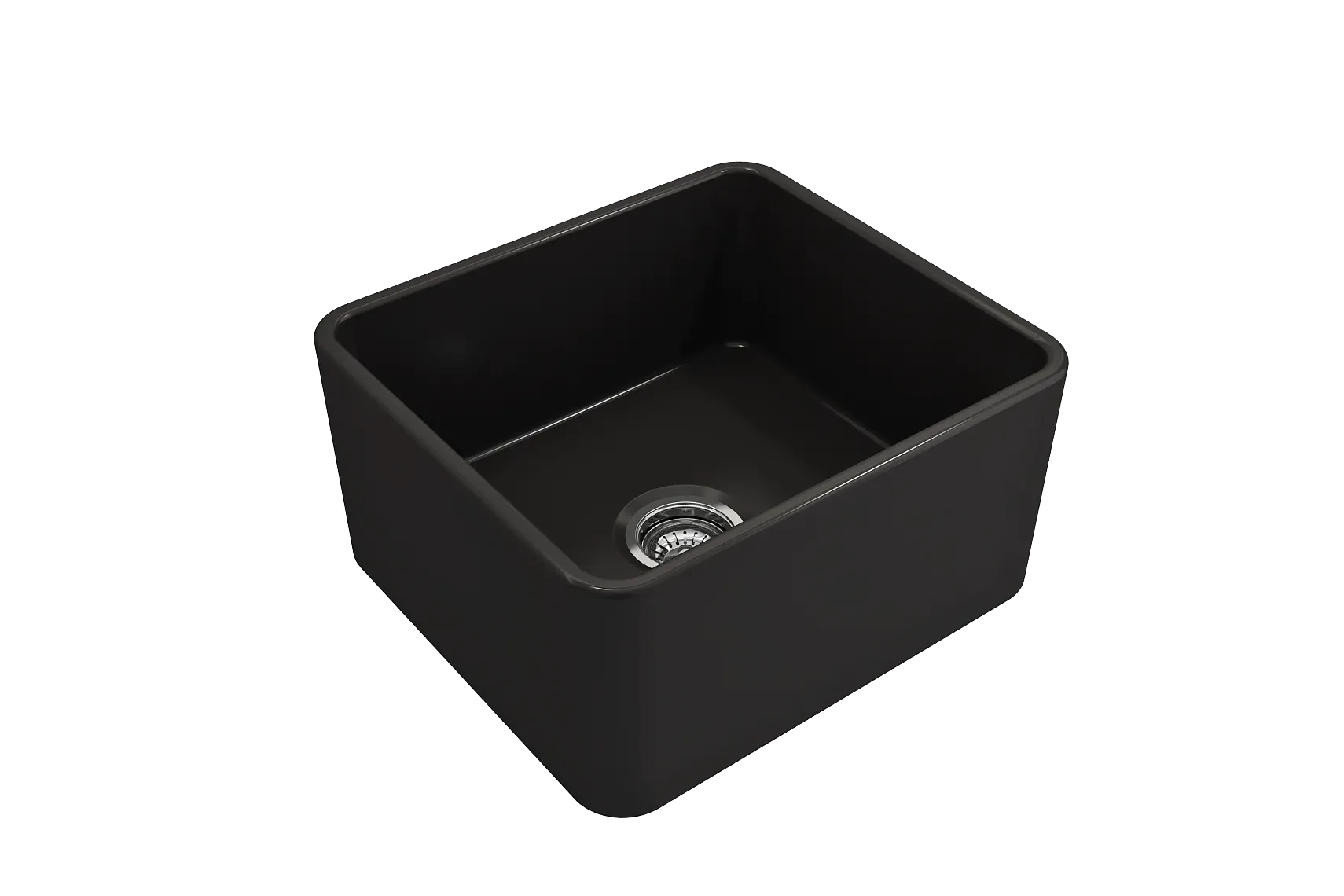 BOCCHI Classico 20" Fireclay Farmhouse Apron Single Bowl Kitchen Sink, Matte Black, 1136-004-0120