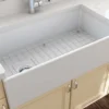 BOCCHI Contempo 36" Fireclay Farmhouse Apron Single Bowl Kitchen Sink, Matte White, 1354-002-0120