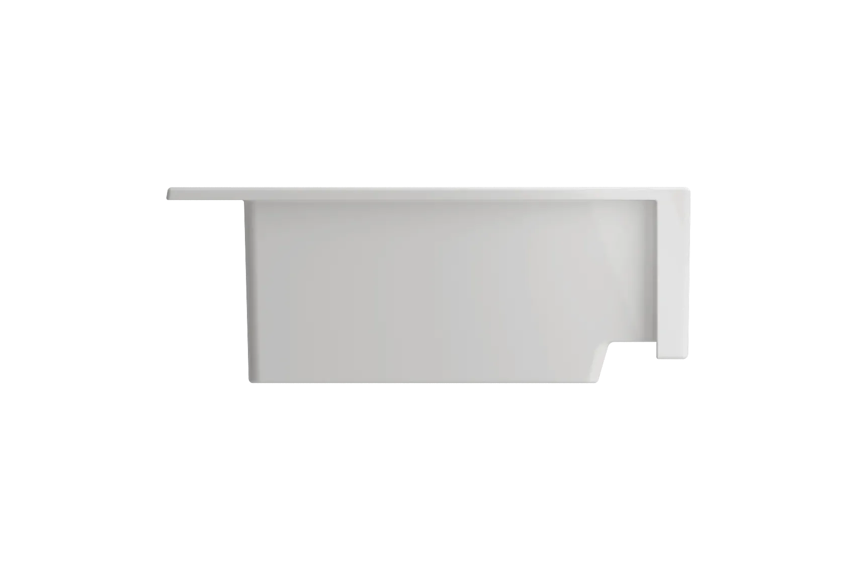 BOCCHI Nuova 34" Fireclay Farmhouse Sink Kit with Faucet and Accessories, White (sink) / Stainless Steel (faucet), 1500-001-2020SS
