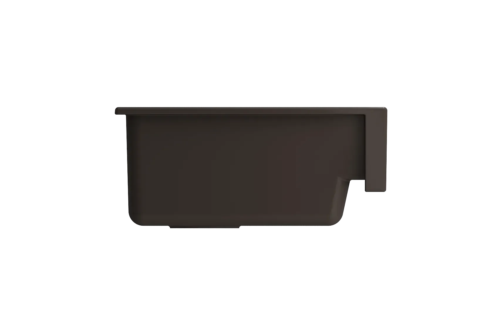BOCCHI Nuova 34" Fireclay Retrofit Farmhouse Sink with Accessories, Matte Brown, 1551-025-0120