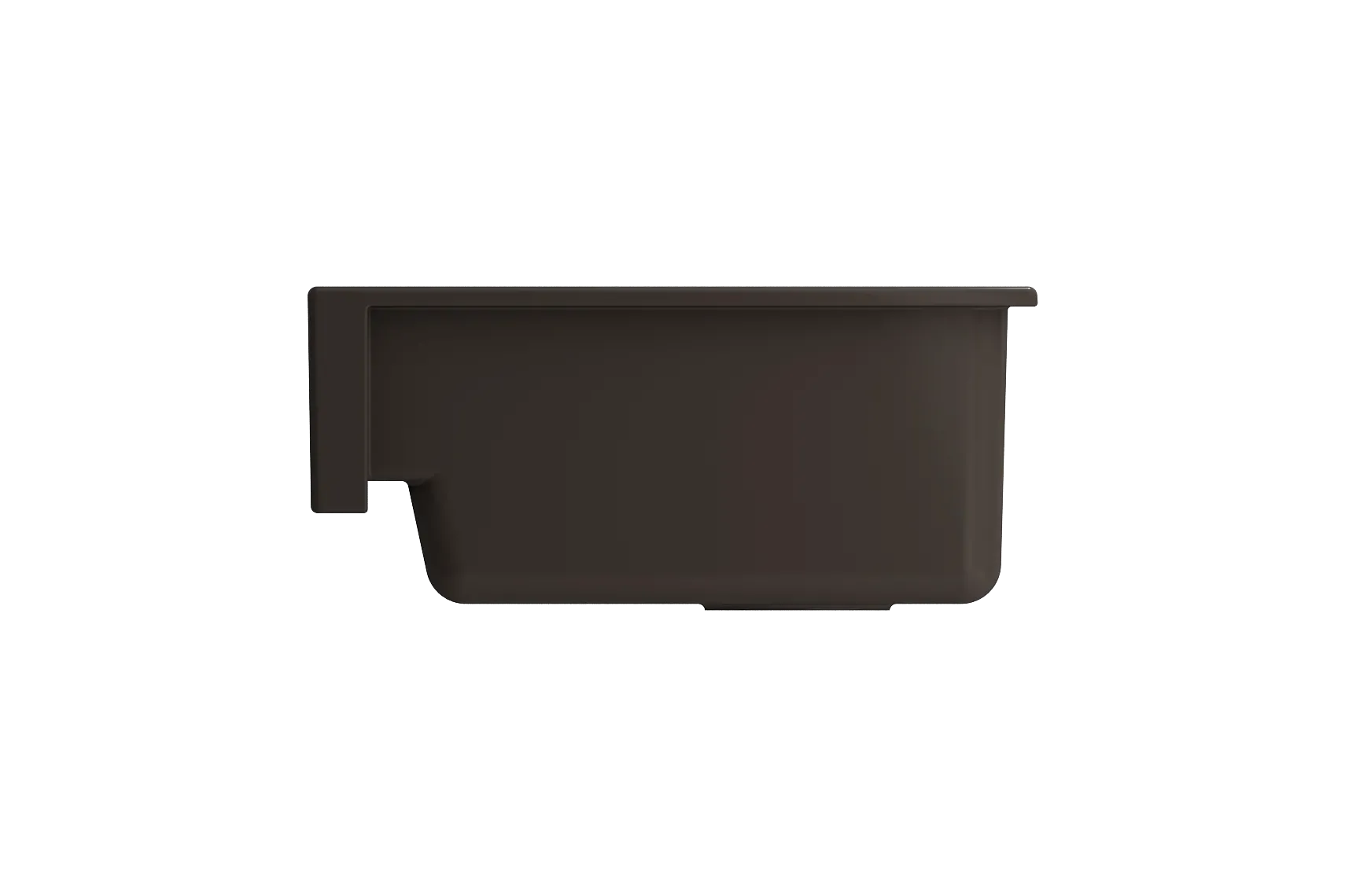 BOCCHI Nuova 34" Fireclay Retrofit Farmhouse Sink with Accessories, Matte Brown, 1551-025-0120