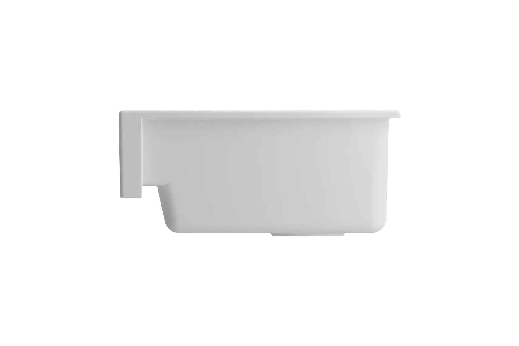 BOCCHI Nuova 34" Fireclay Retrofit Farmhouse Sink with Accessories, White, 1551-001-0120