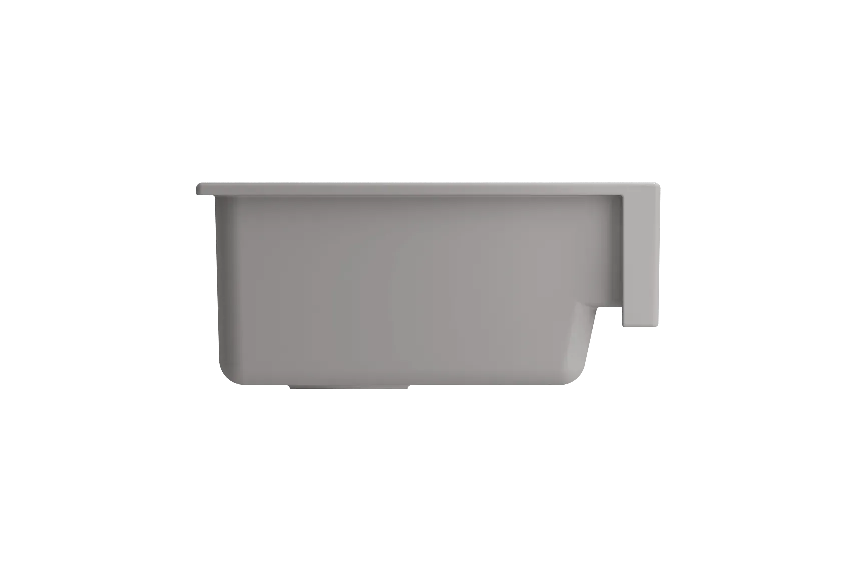 BOCCHI Nuova 34" Fireclay Retrofit Farmhouse Sink with Accessories, Matte Gray, 1551-006-0120