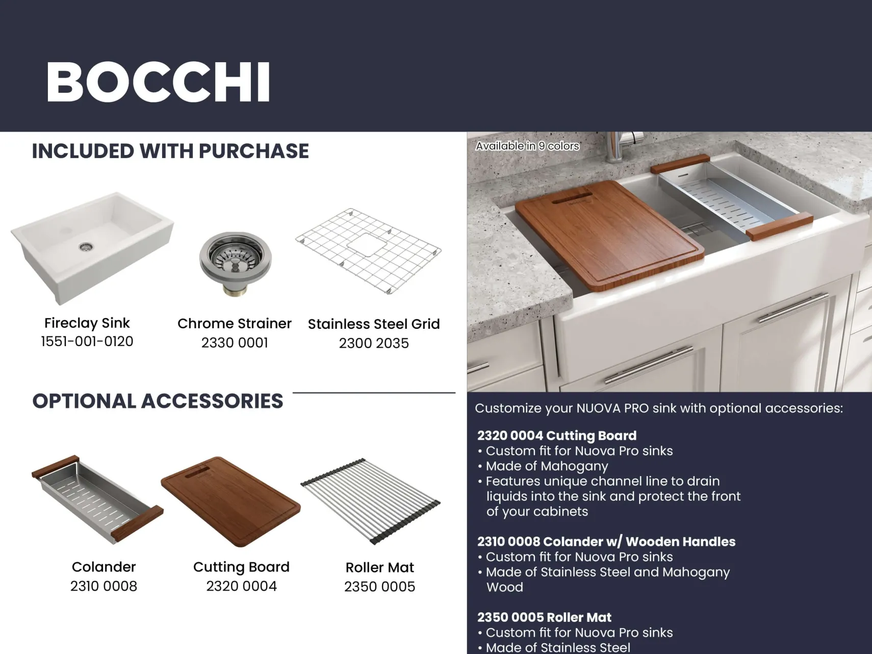 BOCCHI Nuova 34" Fireclay Retrofit Farmhouse Sink with Accessories, Matte Gray, 1551-006-0120