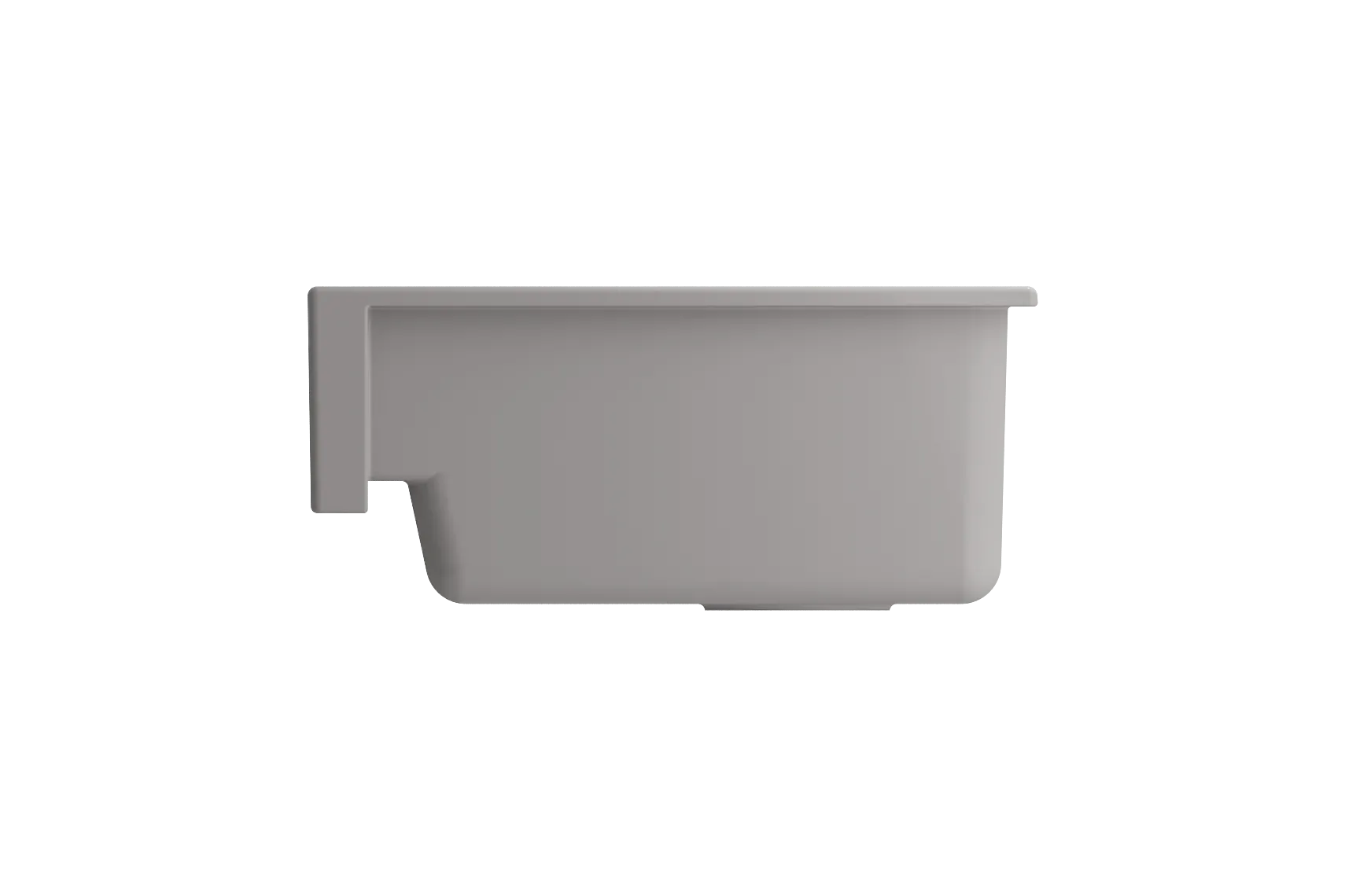 BOCCHI Nuova 34" Fireclay Retrofit Farmhouse Sink with Accessories, Matte Gray, 1551-006-0120
