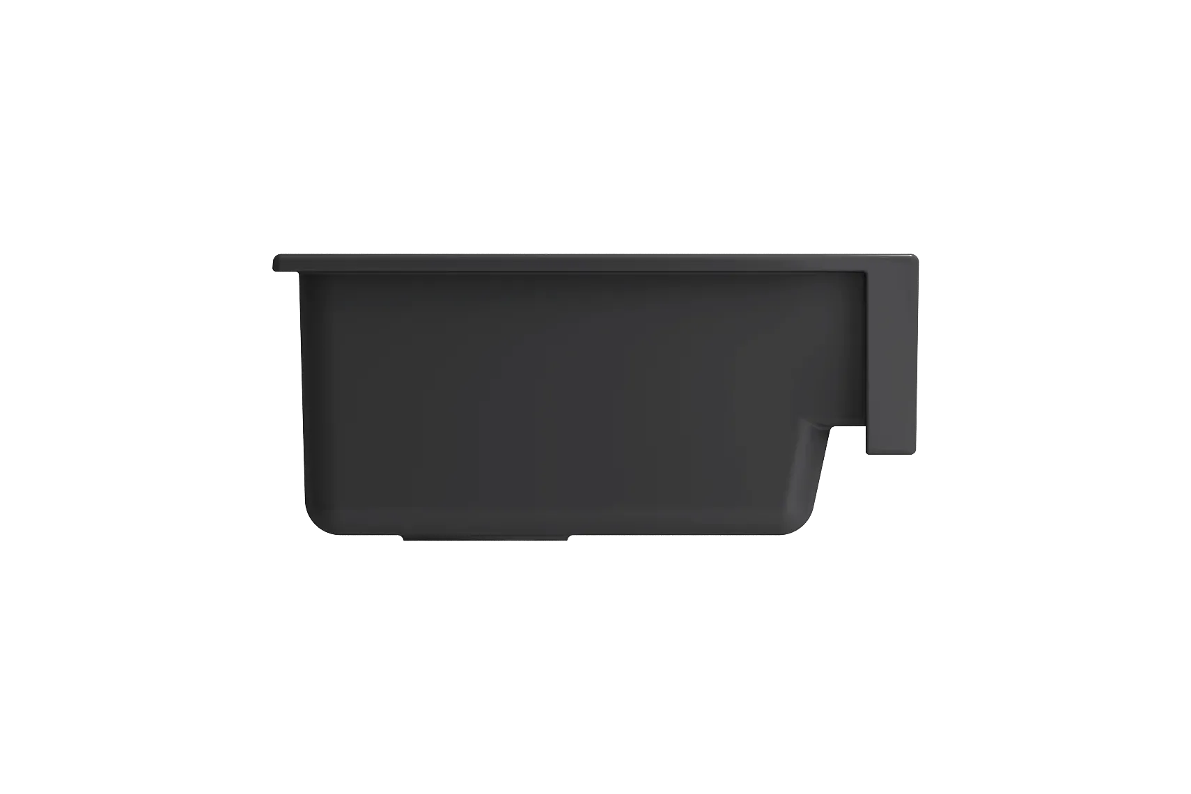 BOCCHI Nuova 34" Fireclay Retrofit Farmhouse Sink with Accessories, Matte Dark Gray, 1551-020-0120