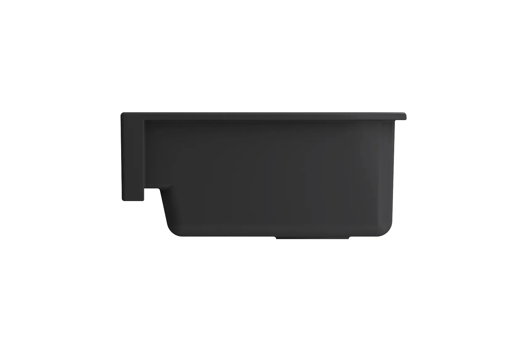 BOCCHI Nuova 34" Fireclay Retrofit Farmhouse Sink with Accessories, Matte Dark Gray, 1551-020-0120