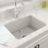 BOCCHI Sotto 24" Dual Mount Fireclay Kitchen Sink Kit with Accessories, Matte White, 1627-002-0120