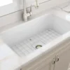 BOCCHI Sotto 32" Fireclay Undermount Single Bowl Kitchen Sink, White, 1362-001-0120