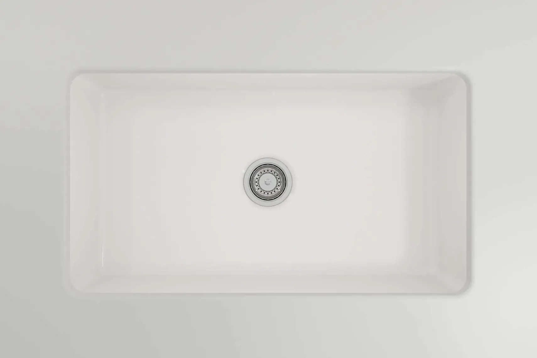 BOCCHI Sotto 32" Fireclay Undermount Single Bowl Kitchen Sink, White, 1362-001-0120
