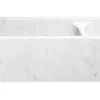 42" Carrara White Marble Farmhouse Kitchen Sink, 70/30 Double Bowl, Reversible, KF422010DB-NLP-7030-CW