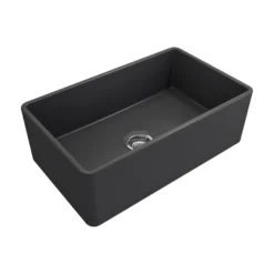 Crestwood 30" Fireclay Farmhouse Sink, Charcoal, CW-CL-30-CHARCOAL