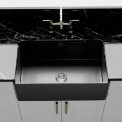 Crestwood 30" Fireclay Farmhouse Sink, Charcoal, CW-CL-30-CHARCOAL