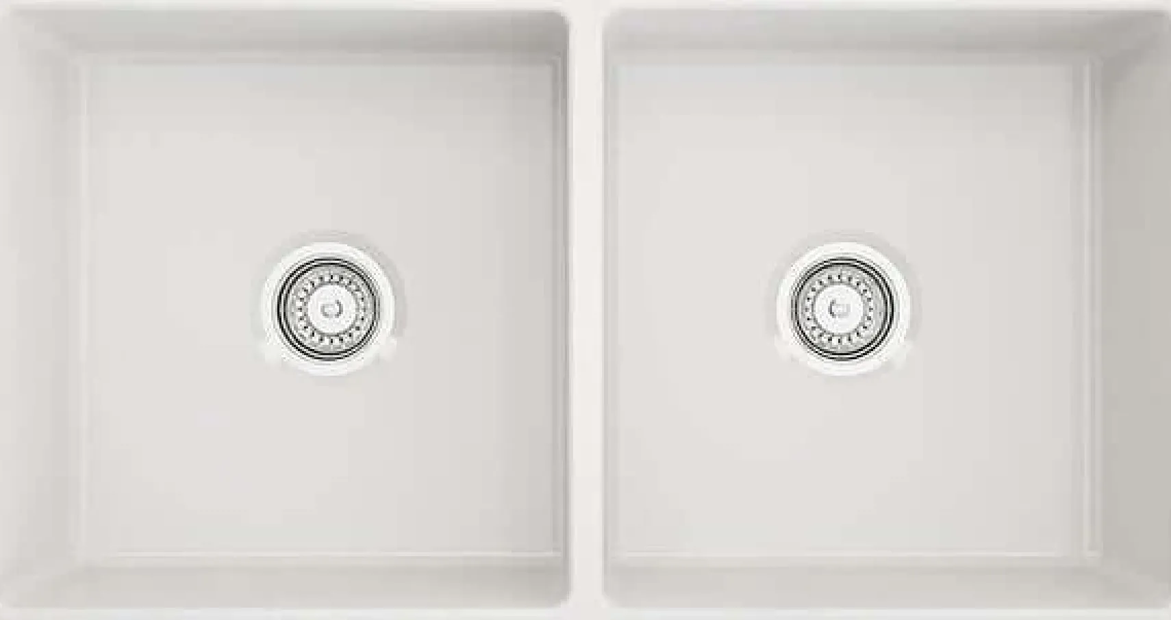 Crestwood 36" Fireclay Farmhouse Sink 50/50 Double Bowl, White, CW-MOD-362-DBL-WHITE