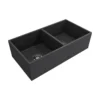 Crestwood 36" Fireclay Farmhouse Sink 50/50 Double Bowl, Charcoal, CW-MOD-362-DBL-CHARCOAL