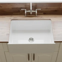 Crestwood 27" Fireclay Farmhouse Sink, White, CW-MOD-27-WHITE