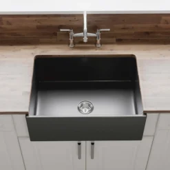 Crestwood 27" Fireclay Farmhouse Sink, Charcoal, CW-MOD-27-CHARCOAL