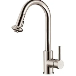 Dawn 16" 1.8 GPM Pull Down Kitchen Faucet, Brushed Nickel, AB50 3316BN