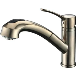 Dawn 9" 1.8 GPM Pull Out Kitchen Faucet, Brushed Nickel, AB50 3711BN