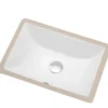 Dawn 18" Ceramic Undermount Bathroom Sink, White, Rectangle, CUSN015000