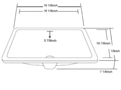 Dawn 18" Ceramic Undermount Bathroom Sink, White, Rectangle, CUSN015000