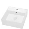 Dawn 16" Ceramic Vessel Sink, White, Square, CASN109019